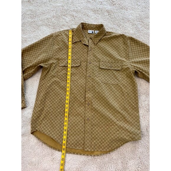 Modern Images Shirt Mens L Soft Brown Tan Check Plaid Long Sleeve Button Front - Picture 4 of 8